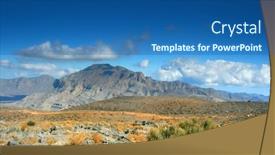  Presentation with oman - Colorful presentation enhanced with mountains-of-oman backdrop and a ocean colored foreground