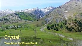  Presentation with chain - Amazing PPT layouts having mountains of the greater backdrop and a tawny brown colored foreground