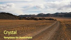  Presentation with mongolia - Audience pleasing slide set consisting of mountains of western mongolia backdrop and a tawny brown colored foreground