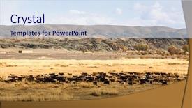  Presentation with mongolia - Beautiful PPT theme featuring mountains of western mongolia backdrop and a sky blue colored foreground