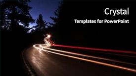  Presentation with shooting star - Slides featuring mountains on a star background and a black colored foreground