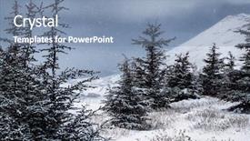  Presentation with winter storm - Colorful presentation design enhanced with cedar mountains in winter beautiful backdrop and a seafoam green colored foreground