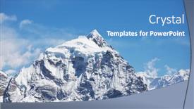  Presentation with oyo - Beautiful presentation theme featuring mountains-peak-cho-oyo backdrop and a teal colored foreground