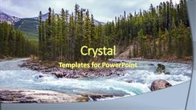  Presentation with rough - Amazing PPT layouts having mountains rivers - ecological trip to canada backdrop and a tawny brown colored foreground