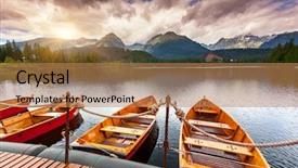  Presentation with mountain lake - Amazing PPT layouts having mountains rivers - mountain lake in national park backdrop and a coral colored foreground