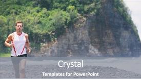  Presentation with mountain water - Presentation theme having mountains running water - healthy and active lifestyle fit background and a gray colored foreground