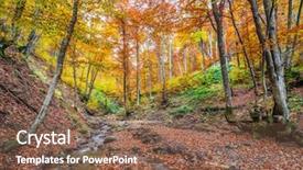  Presentation with forest stream - Cool new presentation with mountains running water - mountain stream autumn landscape backdrop and a violet colored foreground