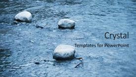  Presentation with water river - PPT layouts featuring mountains running water - river in motion background and a light blue colored foreground