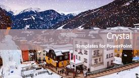  Presentation with bad - Presentation having mountains ski resort bad gastein background and a gray colored foreground