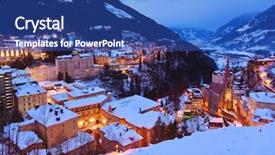  Presentation with bad - Cool new presentation with mountains ski resort bad gastein backdrop and a cobalt blue colored foreground