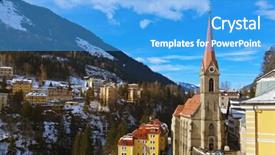  Presentation with ski - PPT layouts consisting of mountains ski resort bad gastein background and a  colored foreground