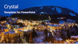  Presentation with ski - Slides with mountains ski resort bad gastein background and a navy blue colored foreground