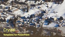  Presentation with resort - Cool new PPT theme with mountains ski resort bad gastein backdrop and a tawny brown colored foreground
