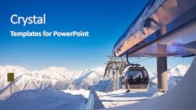  Presentation with resort - Colorful PPT theme enhanced with mountains ski resort caucasus - nature and sport background backdrop and a teal colored foreground