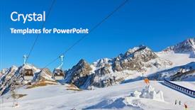  Presentation with resort - Beautiful slide deck featuring mountains ski resort innsbruck austria backdrop and a teal colored foreground