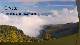  Presentation with japan beautiful landscape mountain fuji - Presentation design with mountains summer landscape with spruce background and a light blue colored foreground