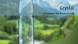  Presentation with air water pollution - PPT layouts with bottle of water background and a light blue colored foreground