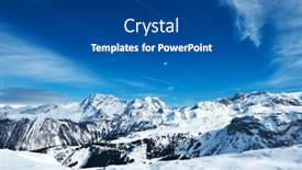  Presentation with alps - Slide set featuring mountains-with-snow-in-winter background and a ocean colored foreground