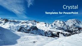  Presentation with alps - Amazing theme having mountains-with-snow-in-winter backdrop and a ocean colored foreground