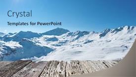  Presentation with alps - Amazing slide deck having mountains-with-snow-in-winter backdrop and a light blue colored foreground