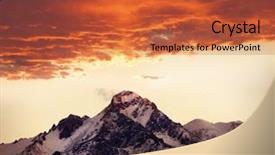  Presentation with mountains - Amazing PPT theme having desert plant drought land - mountains backdrop and a red colored foreground