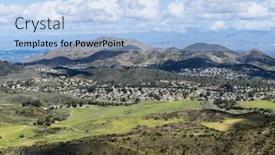  Presentation with mountaintop - PPT theme with mountaintop-landscape-view-of-national background and a light blue colored foreground