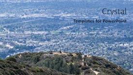  Presentation with mountain view california - Amazing slide deck having mountaintop-view-of-echo-mountain backdrop and a light blue colored foreground