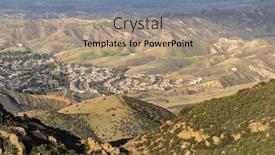  Presentation with mountaintop - Audience pleasing slides consisting of mountaintop-view-of-suburban-streets backdrop and a coral colored foreground