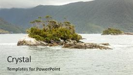  Presentation with sound pain - Slide set having mountian - image of the doubtful sound background and a  colored foreground