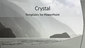  Presentation with sound - Presentation theme featuring mountian - image of the doubtful sound background and a  colored foreground