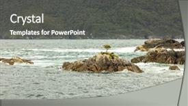  Presentation with new zealand - Cool new slide deck with mountian - image of the doubtful sound backdrop and a dark gray colored foreground