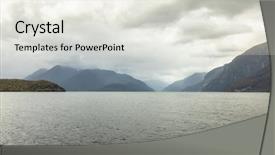  Presentation with sound and peapel - Slide set consisting of mountian - image of the doubtful sound background and a light gray colored foreground