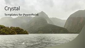  Presentation with sound and humen - Presentation design with mountian - image of the doubtful sound background and a light gray colored foreground