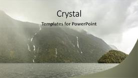  Presentation with arches national park - Slide set consisting of mountian - image of the fiordland national background and a  colored foreground