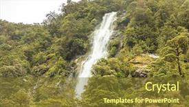  Presentation with new zealand - Amazing slide set having mountian - image of the fiordland national backdrop and a  colored foreground