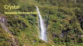  Presentation with new zealand - Presentation theme consisting of mountian - image of the fiordland national background and a  colored foreground