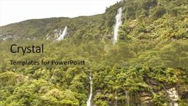  Presentation with new zealand - PPT theme enhanced with mountian - image of the fiordland national background and a  colored foreground