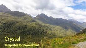  Presentation with new zealand - Amazing slide set having mountian - image of the fiordland national backdrop and a tawny brown colored foreground