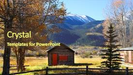  Presentation with cabin - Presentation with mountian - old cabin in the twin background and a tawny brown colored foreground