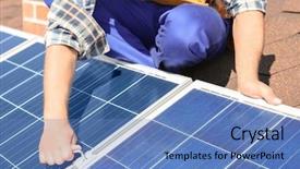  Presentation with solar panels - Slide deck consisting of  background and a  colored foreground