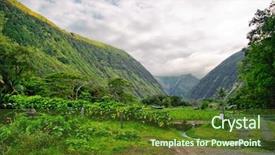  Presentation with hawaii - Amazing presentation theme having mounts and jungle in foggy weather big island hawaii usa backdrop and a tawny brown colored foreground