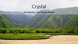  Presentation with hawaii - Slide set enhanced with mounts and jungle in foggy weather big island hawaii usa background and a light gray colored foreground