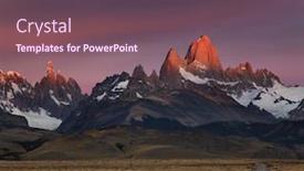  Presentation with sunrise - Slides enhanced with mounts-fitz-roy-and-cerro background and a violet colored foreground