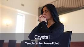  Presentation with unhappy women - Presentation design consisting of mourning concept - unhappy woman praying background and a wine colored foreground