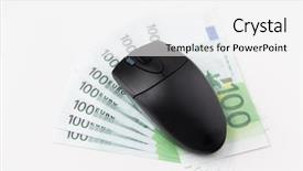  Presentation with business technology internet and network - Colorful PPT theme enhanced with mouse and euro cash money backdrop and a white colored foreground
