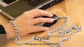  Presentation with addiction - Amazing presentation design having mouse and woman hand - addiction backdrop and a coral colored foreground