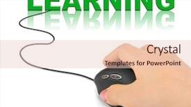  Presentation with computer software - Beautiful presentation featuring mouse and word learning - education backdrop and a lemonade colored foreground