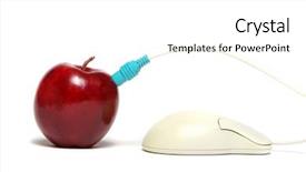  Presentation with red apple tree - Cool new presentation theme with mouse connection to red apple backdrop and a  colored foreground
