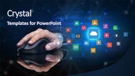  Presentation with cloud technology - Beautiful PPT layouts featuring mouse in a dark environment backdrop and a  colored foreground