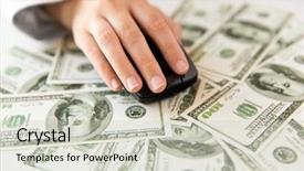  Presentation with internet of things iot concept - Slides enhanced with mouse on us dollar money background and a soft green colored foreground